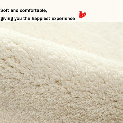 Soft Cashmere Area Rug Luxury Bedside Carpet Bedroom Living Room Mats Solid Color Children's Room Rugs Runner Carpets Indoor Mats Home Décor White Gray Red 5.2' X 7.5'