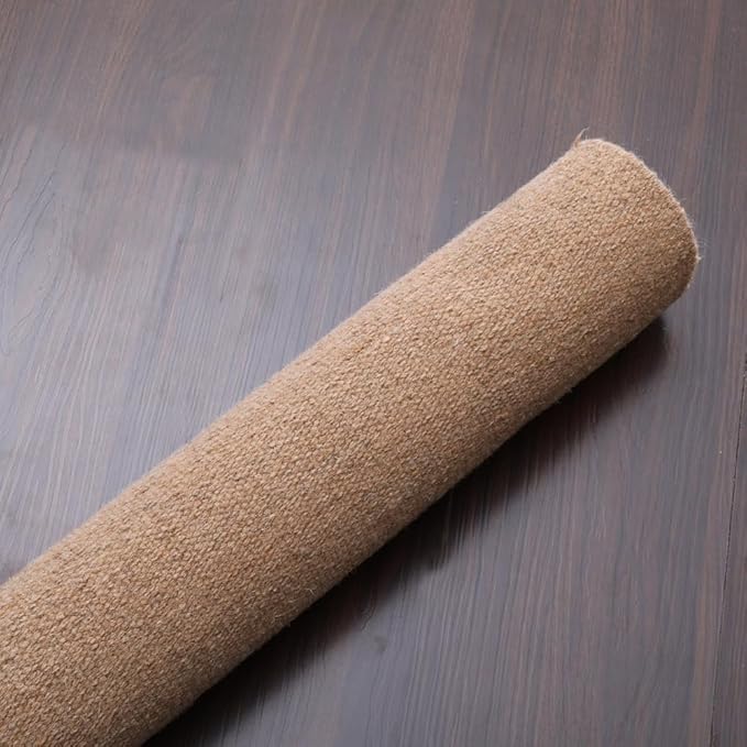 Rugsotic Carpets Hand Woven Flat Weave Kilim Wool 2'6''x6' Runner Area Rug Solid Light Brown D00111