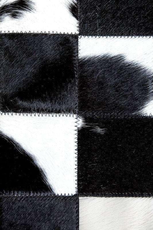 Sn Alef Home Black & White Round Rug | Checkered Floral Designer Carpet for Living Room | Handcrafted Circular Floor Mat for Home Decor & Meditation Space(4x4)