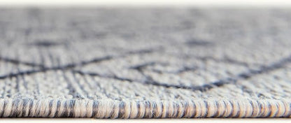 Unique Loom Outdoor Trellis Collection Area Rug - Tribal Trellis (7' 10" Octagon, Gray/ Black)