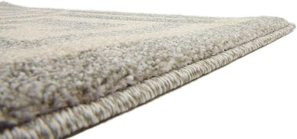 Unique Loom Athens Collection Classic Geometric Modern Border Design Area Rug (3' 3 x 5' 3 Rectangular, Gray/ Beige)