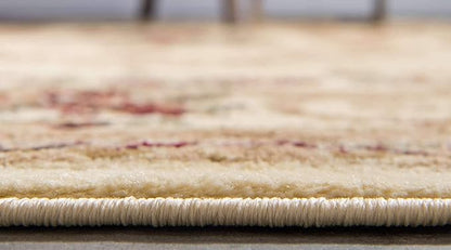 Unique Loom Versailles Collection Traditional Classic Floral Motif Area Rug (8' 0 x 8' 0 Round, Ivory/ Tan)