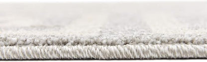 Unique Loom Athens Collection Classic Geometric Modern Border Design Area Rug (2' 7 x 10' 0 Runner, Gray/ Beige)