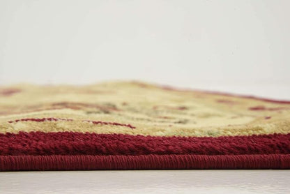 Unique Loom Versailles Collection Traditional Classic Floral Motif Area Rug (7' 0 x 10' 0 Rectangular, Burgundy/ Ivory)