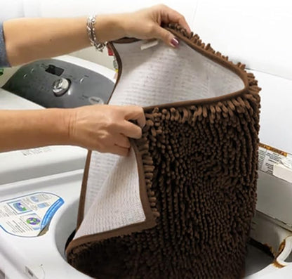 Muddy Mat® | Super Absorbent Door Mat Indoor, Microfiber Quick Dry Chenille Entryway Rug, Non-Slip Front Door Mat, Indoor Mats for Entryway, Machine Washable Pet Rug, Brown 30"x19"