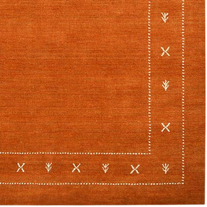 Hand Knotted Loom Wool ECO-Friendly Area Rugs - 6'7''x9'10'', Rectangle, Blue Color, Solid Plain Design, High Pile Thick Handmade Anti Skid Rugs for Living Room (L00111)