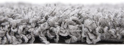 Unique Loom Solid Shag Collection Area Rug (4' 1" x 6' 1" Rectangle, Cloud Gray)