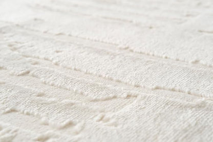 Revival Rugs Ebb 6'7"x9' Washable Area Rug for Living Room Bedroom - 100% Recycled Oeko-TEX Certified, Medium Pile, Beige, Cream