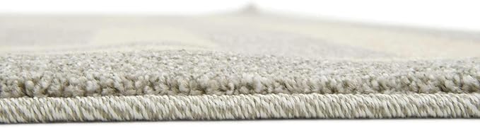 Unique Loom Athens Collection Classic Geometric Modern Border Design Area Rug (7' 0 x 10' 0 Rectangular, Gray/ Beige)