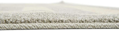 Unique Loom Athens Collection Classic Geometric Modern Border Design Area Rug (7' 0 x 10' 0 Rectangular, Gray/ Beige)