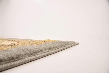 Unique Loom Versailles Collection Area Rug - Henry (7' 10" Square Light Blue/Cream)