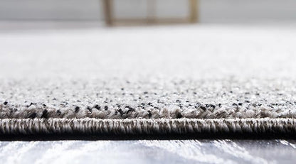 Rugs.com Angelica Collection Rug – 8 Ft Round Light Gray Medium Rug Perfect for Kitchens, Dining Rooms