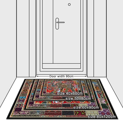 Vintage Boho Area Rugs Multicolor Ethnic Style Geometric Splicing Carpets Bedroom Living Room Kitchen Floor Mats Indoor Outdoor Non-Shedding Runner Rug Home Décor Carpet 1.3' X 2'