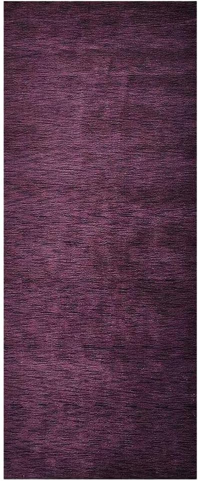 Hand Knotted Loom Wool ECO-Friendly Area Rugs - 2'6''x10', Runner, Purple Color, Solid Plain Design, High Pile Handmade Anti Skid Area Rugs for Living Room, Bed Room (L00111)
