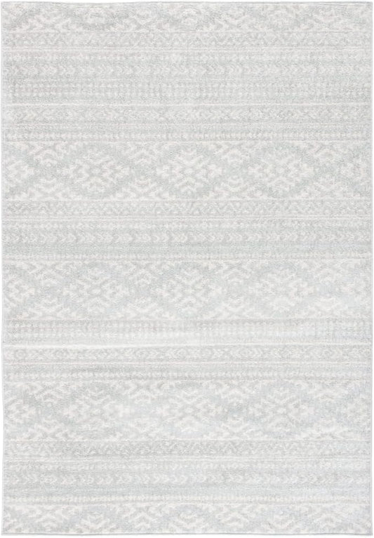 SAFAVIEH Tulum Collection Accent Rug - 2' x 3', Light Grey & Ivory, Moroccan Boho Tribal Design, Non-Shedding & Easy to Clean, Ideal for Front Door, Kitchen, Entryway, Foyer (TUL272F)