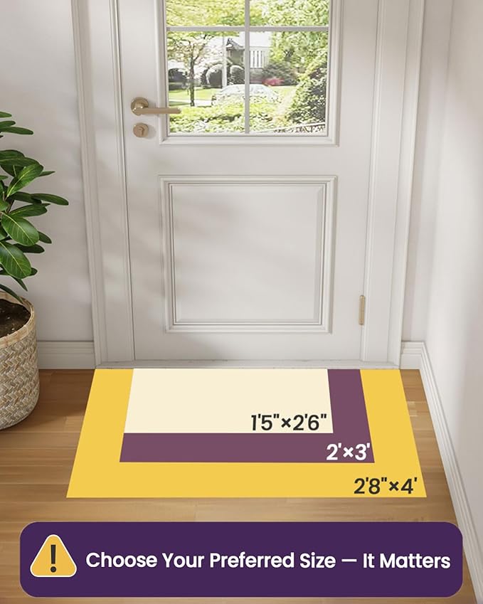 DEXI Front Entryway Door Mat Non Slip 32x48, Washable Entry Way Mats Inside Entrance Low Profile, Welcome Doormat Dirt Trapper for House Floor Home Porter Hall Backdoor Area, Dark Grey