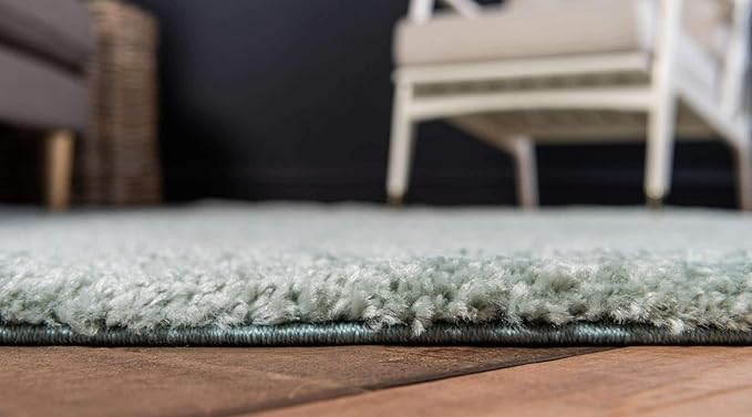 Unique Loom Solo Collection Area Rug - Calabasas (2' 2" x 6' 7" Runner, Light Blue)