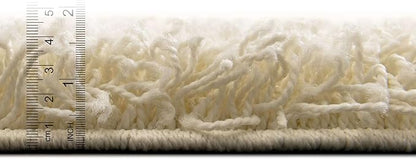 Unique Loom Solid Shag Collection Area Rug (3' 3" x 5' 3" Rectangle, Pure Ivory)