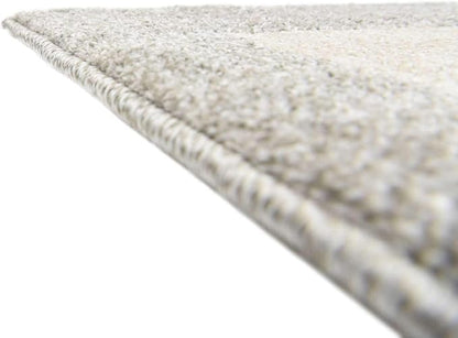 Unique Loom Athens Collection Classic Geometric Modern Border Design Area Rug (8' 0 x 8' 0 Square, Gray/ Beige)