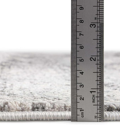Unique Loom Finsbury Collection Area Rug - Sarah (7' 1" x 10' Rectangle, Gray/ Ivory)