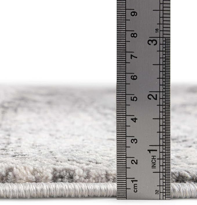 Unique Loom Finsbury Collection Area Rug - Sarah (2' 7" x 12' 2" Runner, Gray/ Ivory)