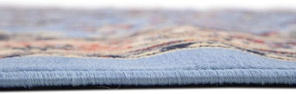 Unique Loom Sialk Hill Collection Area Rug - Washington (8' Square Light Blue/Navy Blue)