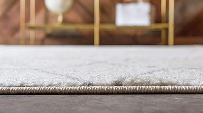 Unique Loom Trellis Frieze Collection Area Rug - Geometric (6' Square, Ivory/ Gray)