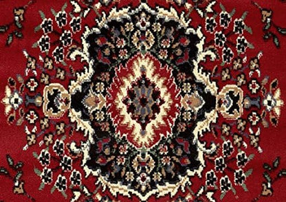 Home Dynamix Premium Sakarya Traditional Medallion Border Area Rug, Claret, 3'7"x5'2" Rectangle