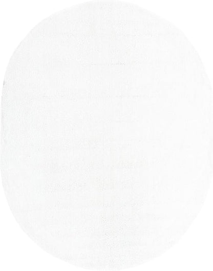 Unique Loom Solo Collection Area Rug - Calabasas (7' 10" x 10' Oval, Snow White)