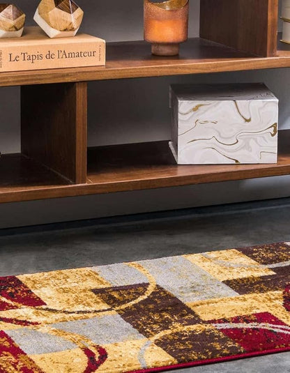 Unique Loom Barista Collection Area Rug - Kouillou (2' 7" x 15' 11" Runner, Multi/Brown)