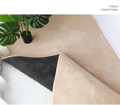 Soft Cashmere Area Rug Luxury Bedside Carpet Bedroom Living Room Mats Solid Color Children's Room Rugs Runner Carpets Indoor Mats Home Décor White Gray Red 3' X 9'