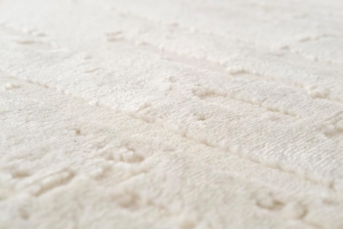 Revival Rugs Ebb 10'6" x 14'3" Washable Area Rug for Living Room Bedroom - 100% Recycled Oeko-TEX Certified, Medium Pile, Beige, Cream