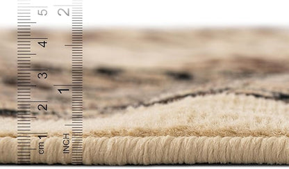 Unique Loom Sialk Hill Collection Area Rug - Washington (2' 7" x 13' 1" Runner Ivory/Black)