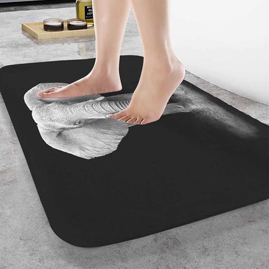 Elephant Bath Mat for Bathroom Bath Rugs Door Mat Non Slip Rubber Backed Bathroom Floor Mat for Bathtub Sink Shower 16"X24"