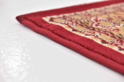 Unique Loom Reza Collection Traditional Persian Style Area Rug, 2 ft 7 in x 10 ft, Burgundy/Ivory