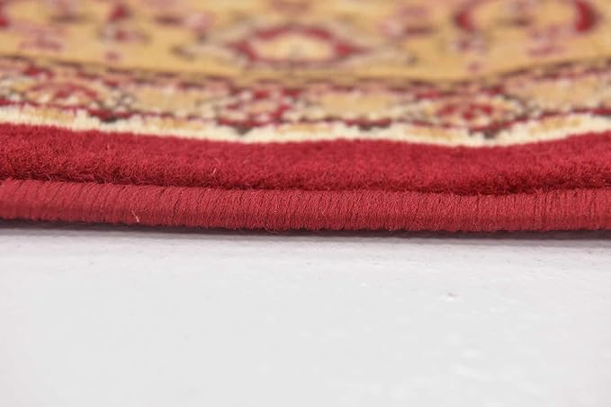 Unique Loom Reza Collection Traditional Persian Style Area Rug, 2 ft 7 in x 10 ft, Burgundy/Ivory