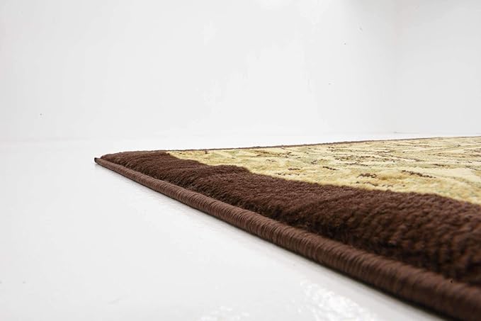 Unique Loom Versailles Collection Traditional Classic Medallion Floral Motif Area Rug (8' 0 x 8' 0 Square, Brown/ Ivory)