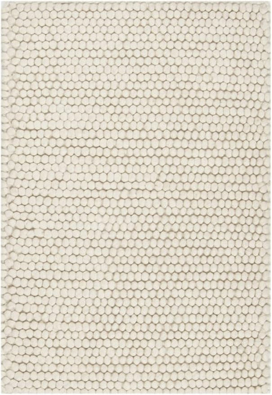 SAFAVIEH Natura Collection Accent Rug - 2' x 3', Ivory, Handmade Wool Blend, Textured Design, Ideal for Hallway, Bedroom, Foyer (NAT620A)