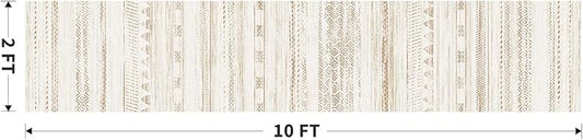 2x10 Runner Rug Machine Washable Non Slip Area Rug Distressed Neutral Moroccan Boho Rug Ultra Soft Floor Runners for Hallways for Entryway Laundry Room Kitchen, Brown