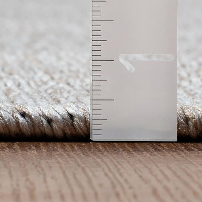LUXE WEAVERS Modern Farmhouse Beige 9x12 Washable Area Rug, Anti-Slip Diamond Pattern Carpet