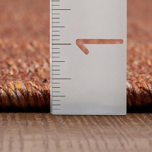 LUXE WEAVERS Modern Farmhouse Orange 9x12 Washable Area Rug, Anti-Slip Diamond Pattern Carpet