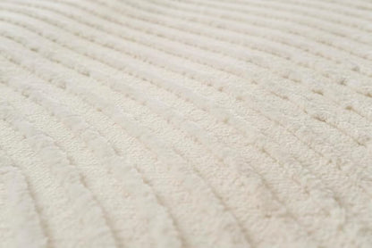 Revival Rugs Record 8'x10’ Washable Area Rug for Living Room Bedroom - 100% Recycled Oeko-TEX Certified, Medium Pile, Beige, Cream