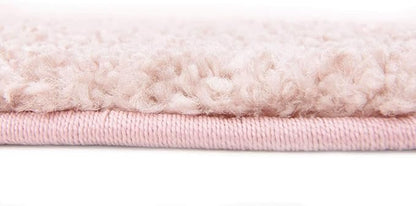 Unique Loom Solo Collection Area Rug - Calabasas (7' 10" Round, Pink)