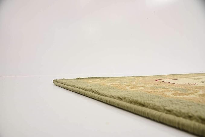 Unique Loom Versailles Collection Traditional Classic Floral Motif Area Rug (10' 0 x 10' 0 Square, Green/ Ivory)