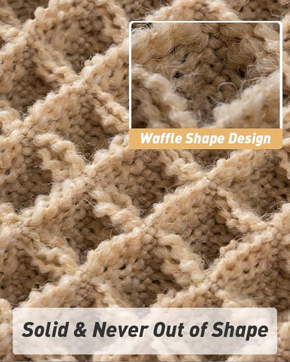 AMOAMI Upgraded Waffle Runner Rug, Super Absorbent Non Slip Bath Mats for Bathroom Floor, Machine Washable Bathroom Boho Runner Rug with Tassels, Ideal for Hallway Bedroom Laundry Room,17" x 60"