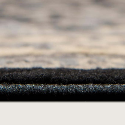 Unique Loom Sialk Hill Collection Area Rug - Washington (4' 1" Round Black/Gray)