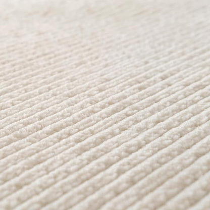 Revival Rugs Stripe 5'3"x8' Washable Area Rug for Living Room Bedroom - 100% Recycled Oeko-TEX Certified, Medium Pile, Beige, Cream