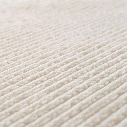Revival Rugs Stripe 6'7"x9' Washable Area Rug for Living Room Bedroom - 100% Recycled Oeko-TEX Certified, Medium Pile, Beige, Cream