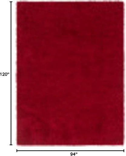 Artistic Weavers Solid Plush Blissful Shag Area Rug, 7'10" x 10', Red