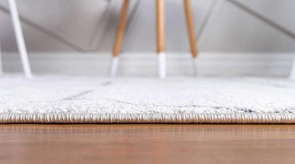 Unique Loom Trellis Frieze Collection Area Rug - Geometric (7' 10" Octagon, Ivory/ Gray)